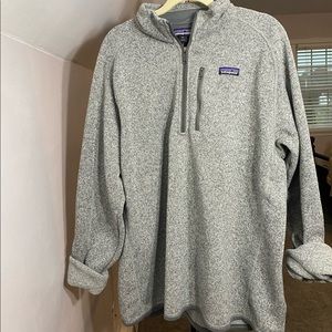 Grey Patagonia quarter zip fleece pullover men’s xxl